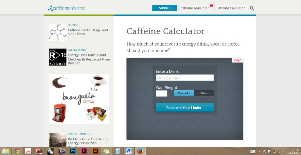 Calcolatore di caffeina. Quanti caffe possiamo assumere al giorno