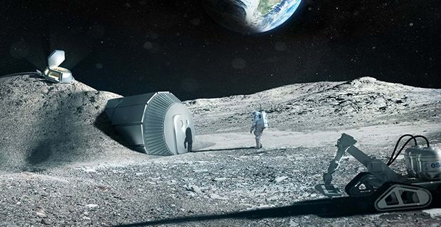 Il villaggio lunare Lunar Habitation di Foster+Partners stampato in 3D