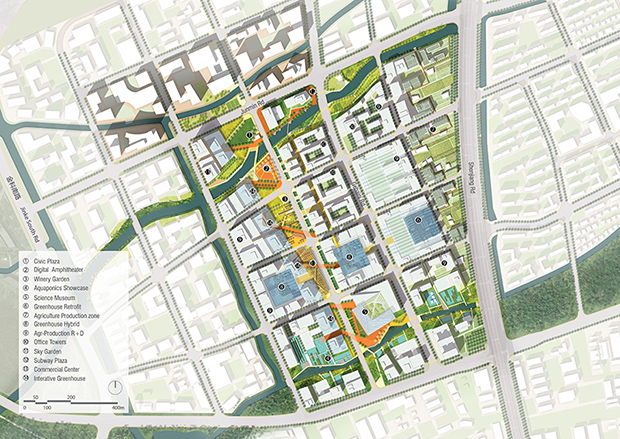 Il masterplan del distretto di Sunqiao per l'agricoltura urbana