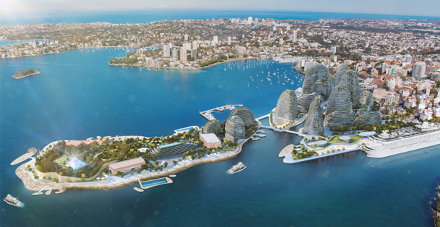 Il progetto dello studio LAVA per il Sydney Garden Island.