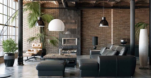 arredare soggiorno stile industrial chic